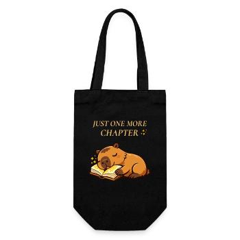 Just One More Chapter Capybara Read - Gift Bag for Bottles - black - Front