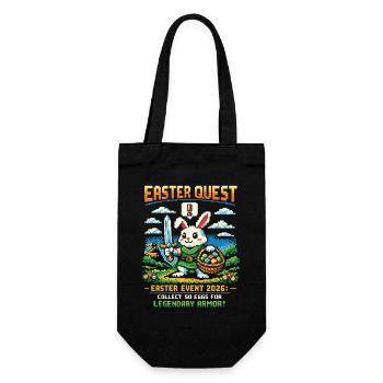 Easter Quest Pixelbunny – Collect Eggs 2026 - Gift Bag for Bottles - black - Front