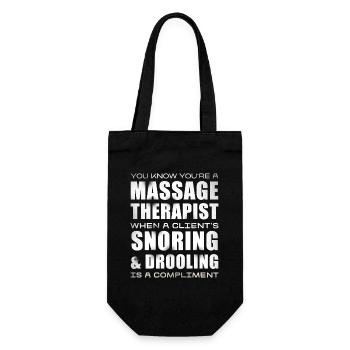 Massage-Therapeut Humor Spruch - Geschenkbeutel für Flaschen - Schwarz - Vorne