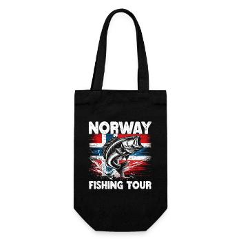 Norway Fishermen Fish Fishing Anglers Norway - Gift Bag for Bottles - black - Front