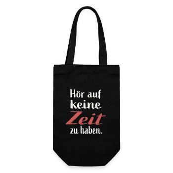 Prends du temps pour les personnes que tu aimes - Sac à bouteille - noir - Devant
