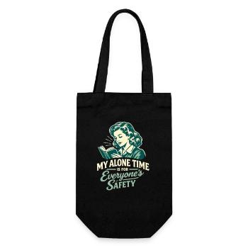 My Alone Time Is For Everyone’s Safety Buch lesen - Geschenkbeutel für Flaschen - Schwarz - Vorne