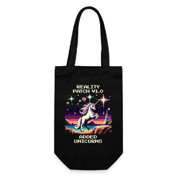 Reality Patch 1.0 | Unicorns added - Gift Bag for Bottles - black - Front