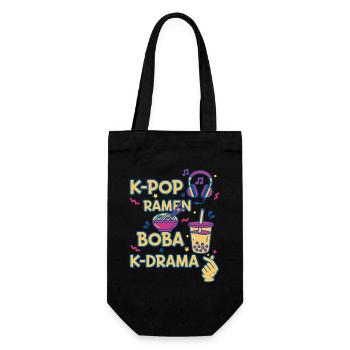 K-Pop Ramen Boba K Drame Musique coréenne Fans de Kpop - Sac à bouteille - noir - Devant