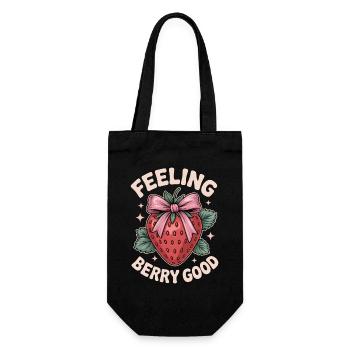 Expressions à la fraise Cadeau drôle à la fraise - Sac à bouteille - noir - Devant