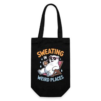 Sweating Sayings Funny Sweating Gift - Gift Bag for Bottles - black - Front