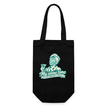 Quality time Self Care Women Relaxed & Fun - Gift Bag for Bottles - black - Front