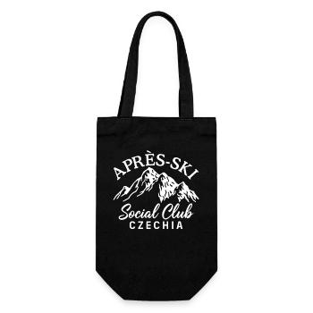 Apres Ski Social Club Czechia Skifahren - Geschenkbeutel für Flaschen - Schwarz - Vorne