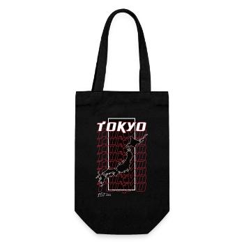 Japanese Tokyo Streetwear - Gift Bag for Bottles - black - Front
