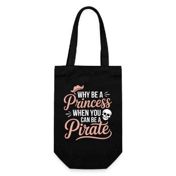 Pourquoi être princesse quand on peut être pirate - Sac à bouteille - noir - Devant