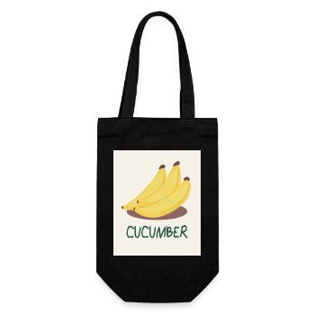 Cucumber Banana – Funny Pun Design - Gift Bag for Bottles - black - Front