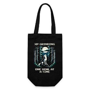 XP farmen mit jedem Heulen | Wolf Spirit - Geschenkbeutel für Flaschen - Schwarz - Vorne