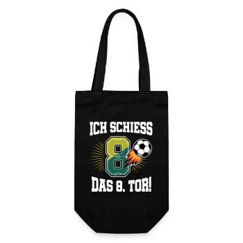 I Shoot 8th Goal Funny 8th Birthday Football - Gift Bag for Bottles - black - Front