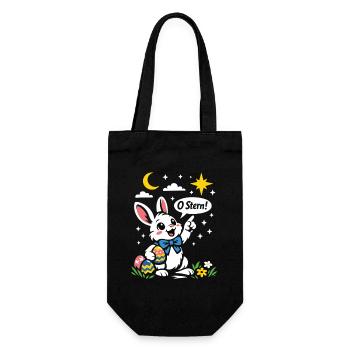 Ostern Hase Stern Cartoon für Kinder - Gift Bag for Bottles - black - Front