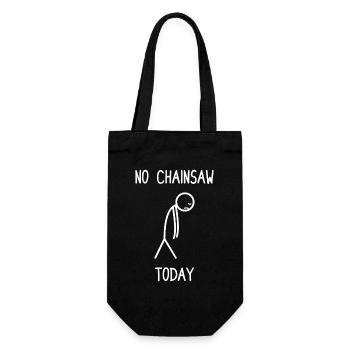 Pas de tronçonneuse aujourd’hui Bois tronçonneuse - Sac à bouteille - noir - Devant