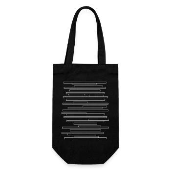 Lines Wave Geometric Pattern - Gift Bag for Bottles - black - Front