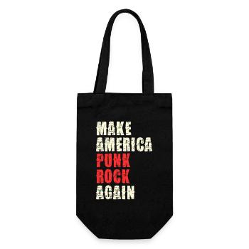 Punk Rock Revival Typo Print - Gift Bag for Bottles - black - Front