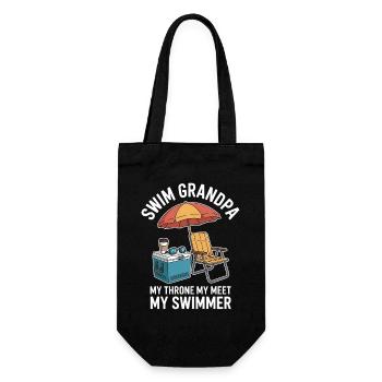 Schwimmen Sprüche Lustiges Schwimmen Geschenk - Geschenkbeutel für Flaschen - Schwarz - Vorne