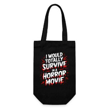 Scary Horror Movie Fans Halloween Horror Movie - Gift Bag for Bottles - black - Front