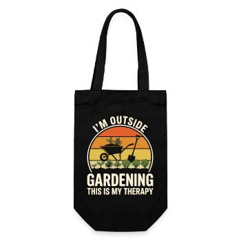 Conception de la déclaration de thérapie de jardinage - Sac à bouteille - noir - Devant