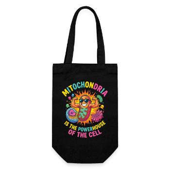Mitochondria Science Humor - Gift Bag for Bottles - black - Front
