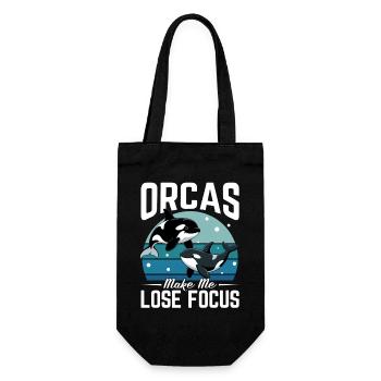 Funny Orca - Gift Bag for Bottles - black - Front