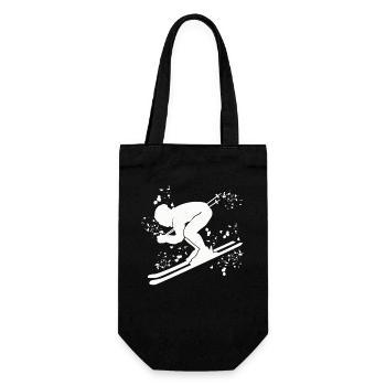 Alpine skiing Winter sports Nordic skiing - Gift Bag for Bottles - black - Front