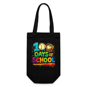 100 Days School Color Explosion - Gift Bag for Bottles - black - Front