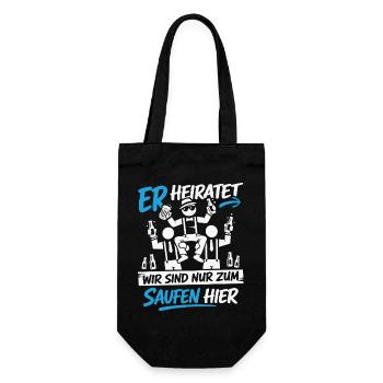 Bachelor Party Men's T-Shirt Bachelor Party Costume - Gift Bag for Bottles - black - Front