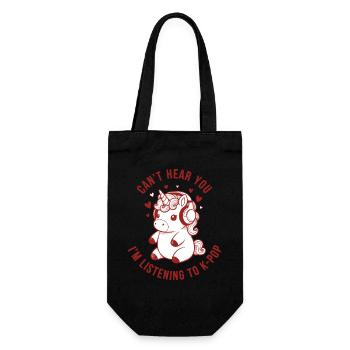 Ich kann dich nicht hören. Ich höre Kpop, Kpop-Musik. - Geschenkbeutel für Flaschen - Schwarz - Vorne