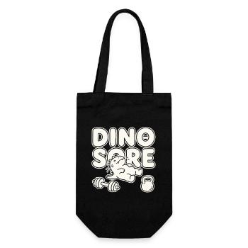 Dino Sore Drôle de jeu de mots sur l’entraînement de gym - Sac à bouteille - noir - Devant
