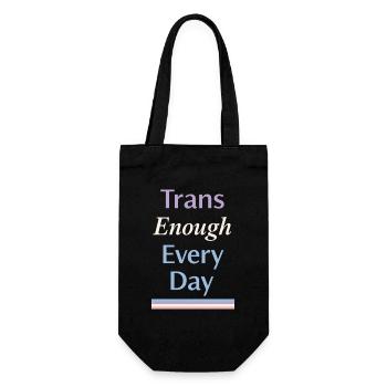 Queer Trans Bekräftigt Trostidentitätsliebe - Geschenkbeutel für Flaschen - Schwarz - Vorne