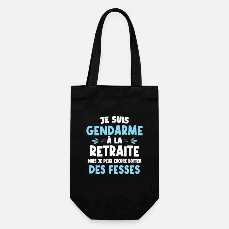 Je suis gendarme à la retraite mais je peux encore - Sac à bouteille - noir