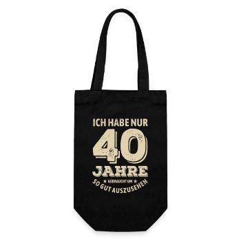 40 years - looking good | Birthday Gift - Gift Bag for Bottles - black - Front