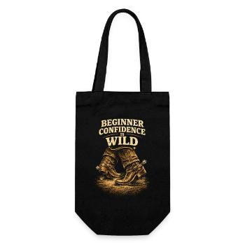 Line Dance Line Dancer Beginner Confidence Is Wild - Geschenkbeutel für Flaschen - Schwarz - Vorne