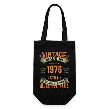 Vintage 1976 Still Going Strong - Gift Bag for Bottles - black - Front