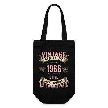 Vintage 1966 immer noch stark - Geschenkbeutel für Flaschen - Schwarz - Vorne