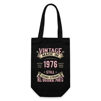 Vintage 1976 Still Going Strong - Gift Bag for Bottles - black - Front