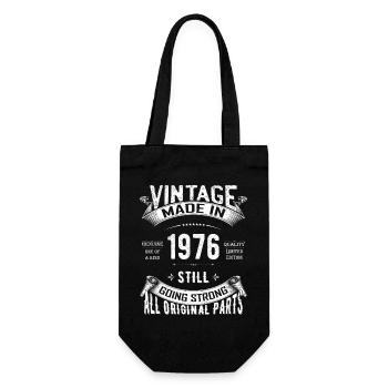 Vintage 1976 Still Going Strong Badge - Gift Bag for Bottles - black - Front