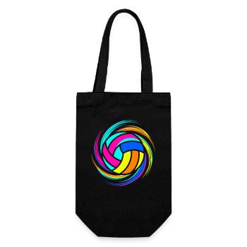 Colorful volleyball - Gift Bag for Bottles - black - Front