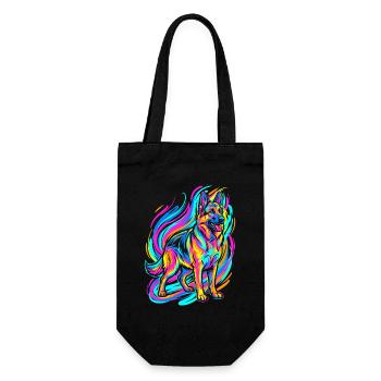 Berger allemand coloré - Sac à bouteille - noir - Devant