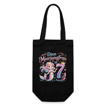Cette sirène a 7 ans de filles - Sac à bouteille - noir - Devant