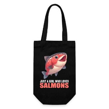 Lachse Lachs - Geschenkbeutel für Flaschen - Schwarz - Vorne