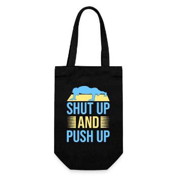 Fitness Fanatics Shut Up & Push Up Calisthenics - Gift Bag for Bottles - black - Front