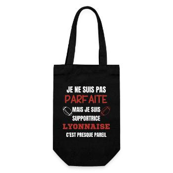 Fan-Rugby Lyonnaise Humor - Geschenkbeutel für Flaschen - Schwarz - Vorne