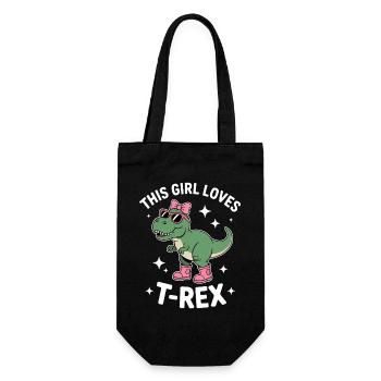 Tyrannosaurus Sprüche Lustiges t-rex Geschenk - Geschenkbeutel für Flaschen - Schwarz - Vorne