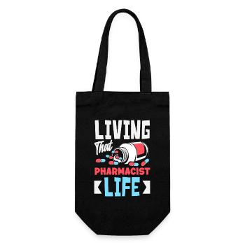 The Life of a Pharmacist Pharmacy Technician - Gift Bag for Bottles - black - Front