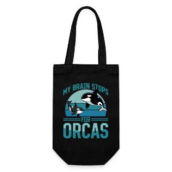 Funny Orca - Gift Bag for Bottles - black - Front