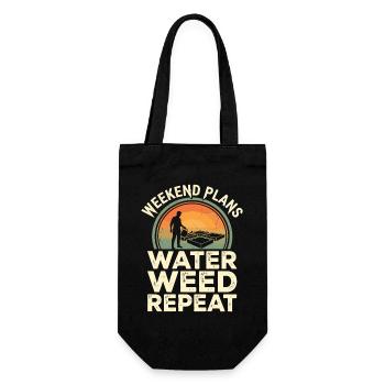 Weekend Plans Garten Humor - Geschenkbeutel für Flaschen - Schwarz - Vorne