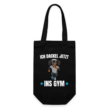 Workout I'm going to the gym now - Gift Bag for Bottles - black - Front